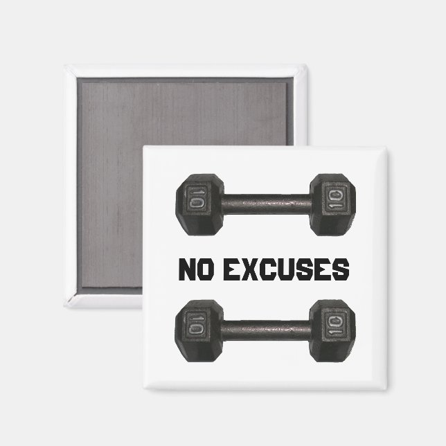 No Excusas Imán Dumbbell (Anverso/Reverso)
