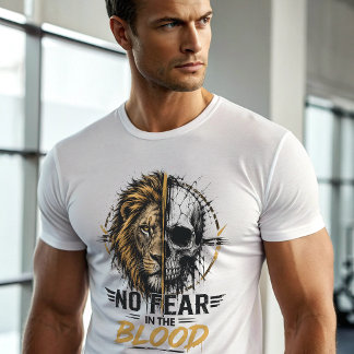 No Fear In The Blood Camiseta de cráneo de león | 
