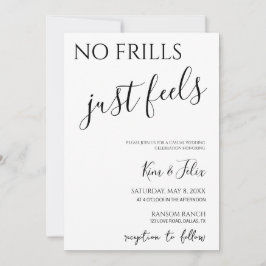 No Frills solo siente la invitación a la boda casu