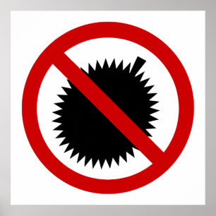NO Fruta Tropical Durian ⚠ Señal Tailandesa ⚠