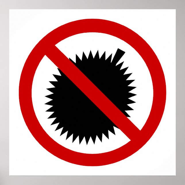 NO Fruta Tropical Durian ⚠ Señal Tailandesa ⚠ (Frente)