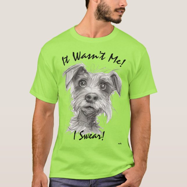 ¡No fui yo! Camiseta de perro divertida - ¡Juro! (Anverso)