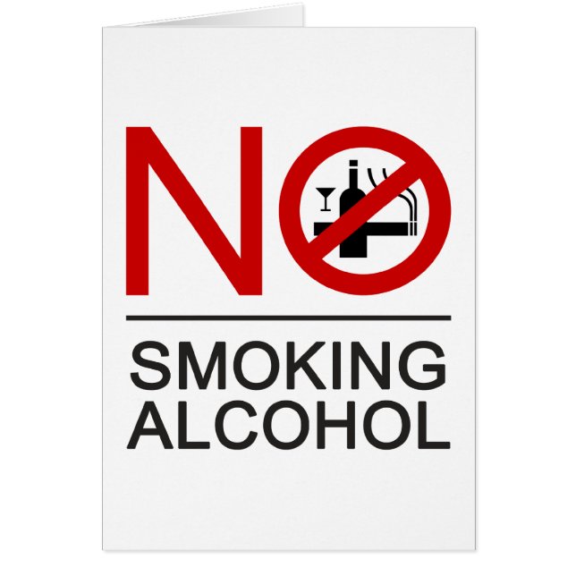 NO fumar alcohol ⚠ Rótulo tailandés ⚠ (Frente)