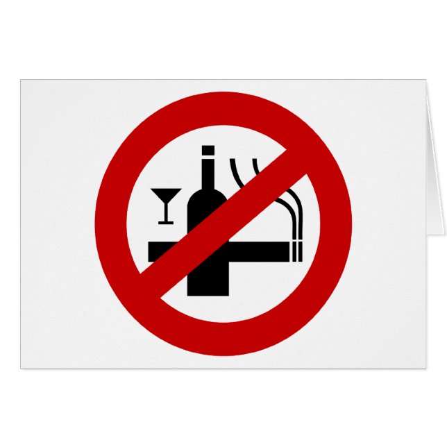 NO fumar alcohol ⚠ Rótulo tailandés ⚠ (Anverso (Horizontal))