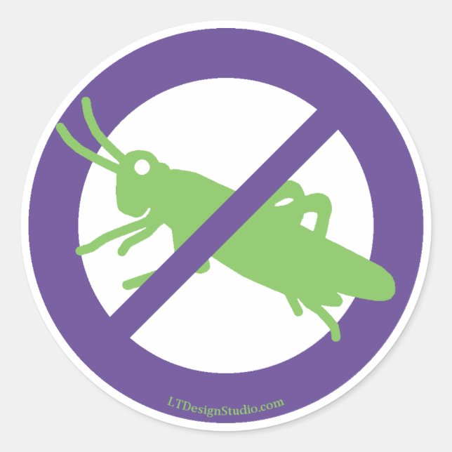 No Grasshoppers - Pegatinas (Anverso)