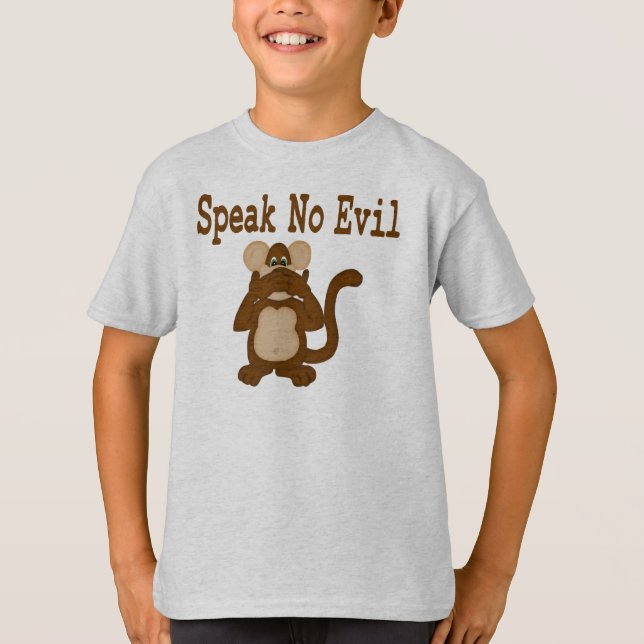 No hablar ninguna camiseta malvada (Anverso)