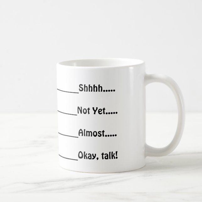 No hable con todo taza de café (Derecha)