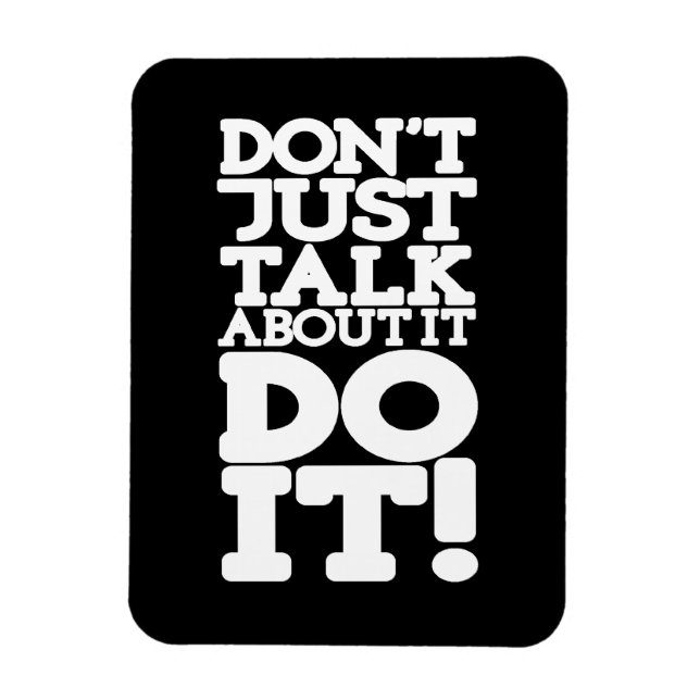 No hables de ello solo imán blanco y negro (Vertical)