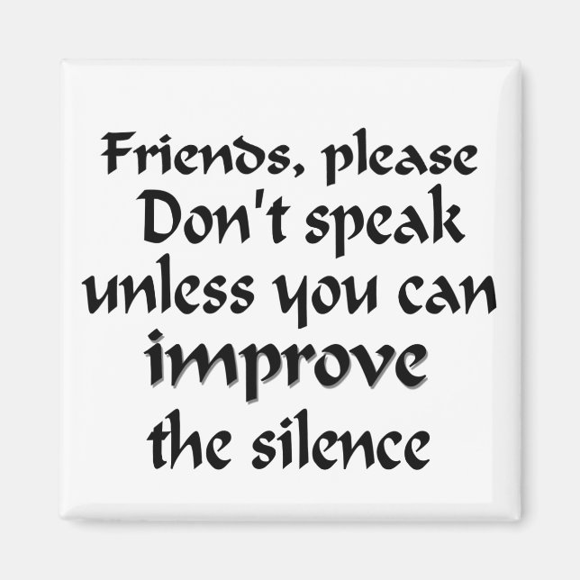 No hables imán (Frente)