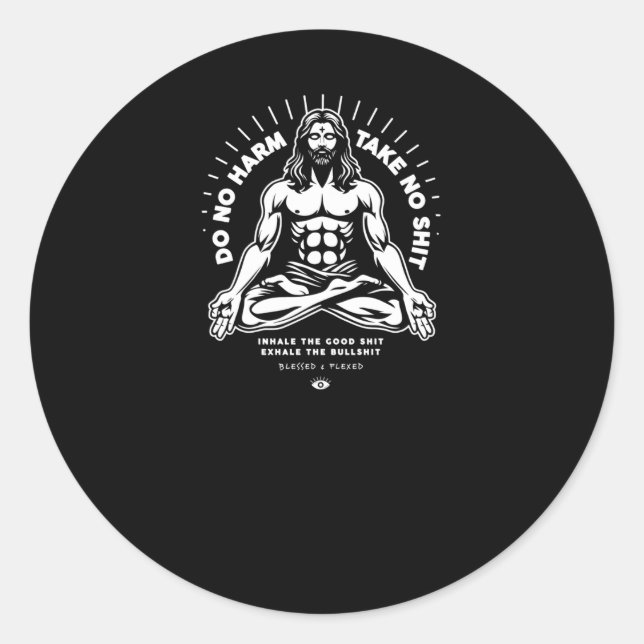 No hacer daño al Pegatina (Anverso)