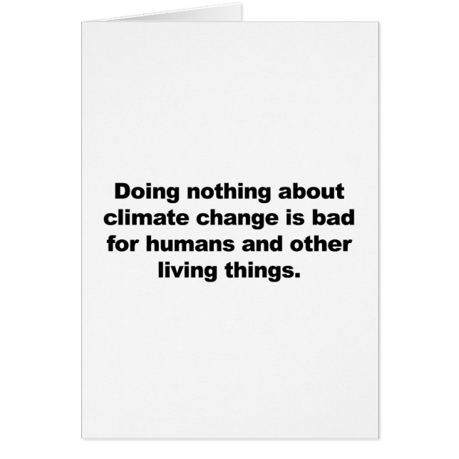 No hacer nada sobre el cambio climático (Frente)