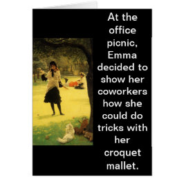 No haga los trucos del croquet en las fiestas en