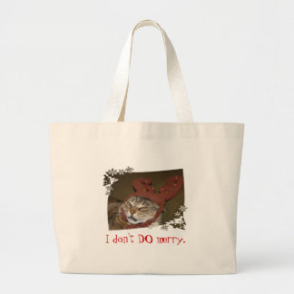 "NO HAGO el feliz" bolso de las gato-con-astas