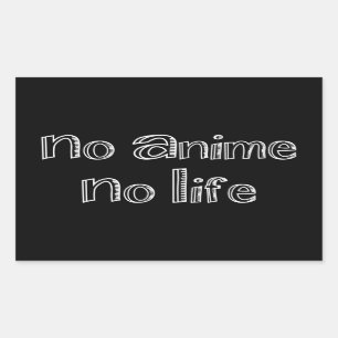 no hay anime ni pegatina rectangular de vida