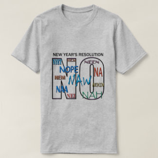 No hay camiseta con resolución de Año Nuevo en la