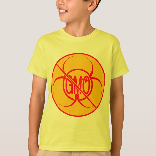 No hay Camisetas de OGM en la camiseta de un niño  (Anverso)
