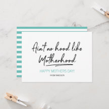 No hay capucha como la tarjeta del día de la madre