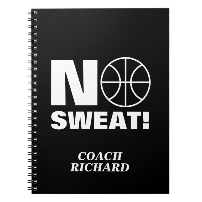 No hay cuaderno deportivo de sudor para entrenador (Frente)