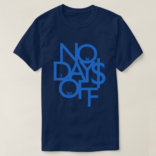 No hay días libres de la camiseta azul (Diseño del anverso)