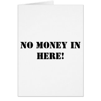 No hay dinero aquí