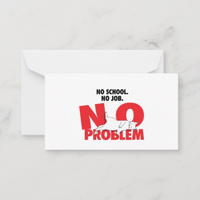 No hay escuela. No hay trabajo. Sin más. Tarjeta p (Anverso)