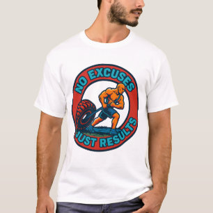 No hay excusas, sólo resultados - camiseta de gimn