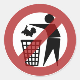 No hay gatos en los Pegatinas Bin