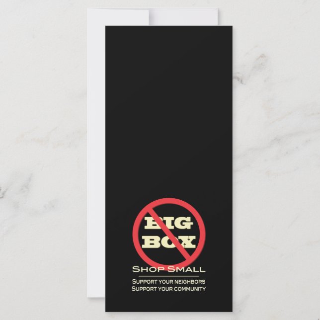 ¡No hay grandes almacenes de cajas! (Anverso)