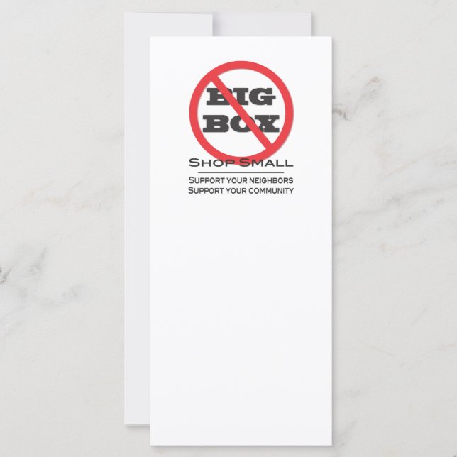 ¡No hay grandes almacenes de cajas! (Anverso)