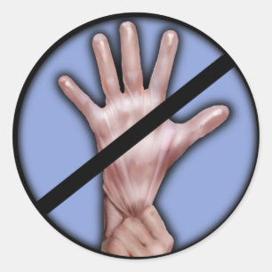 ¡No hay guantes de goma! Pegatina