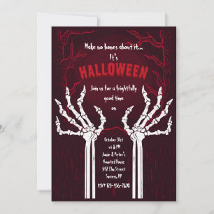 No hay huesos en la invitación de Halloween