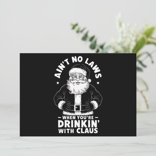No Hay Leyes Cuando Bebe Con Claus Navidad (Anverso de pie)