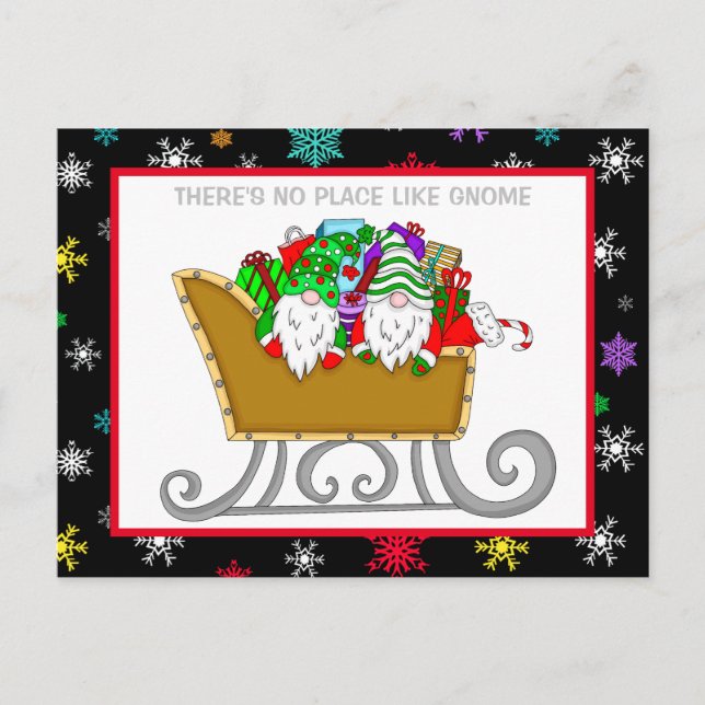 No hay lugar como Gnome, tarjeta de Navidades (Anverso)