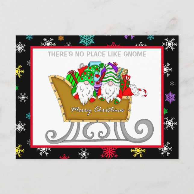 No hay lugar como Gnome, tarjeta de Navidades (Anverso)