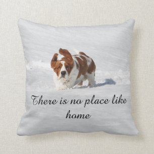 "No hay lugar como" la almohada casera w/Basset