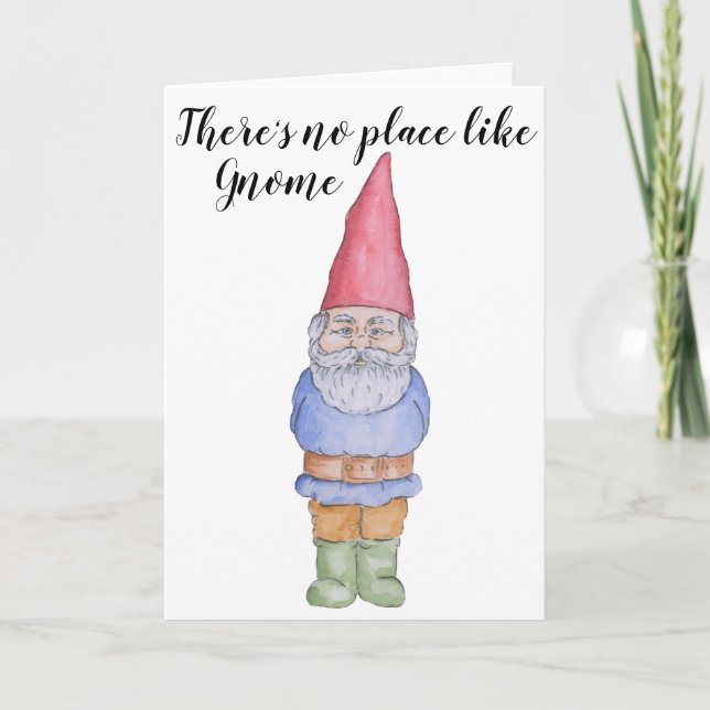 No hay lugar como la tarjeta de felicitación Gnome (Anverso)