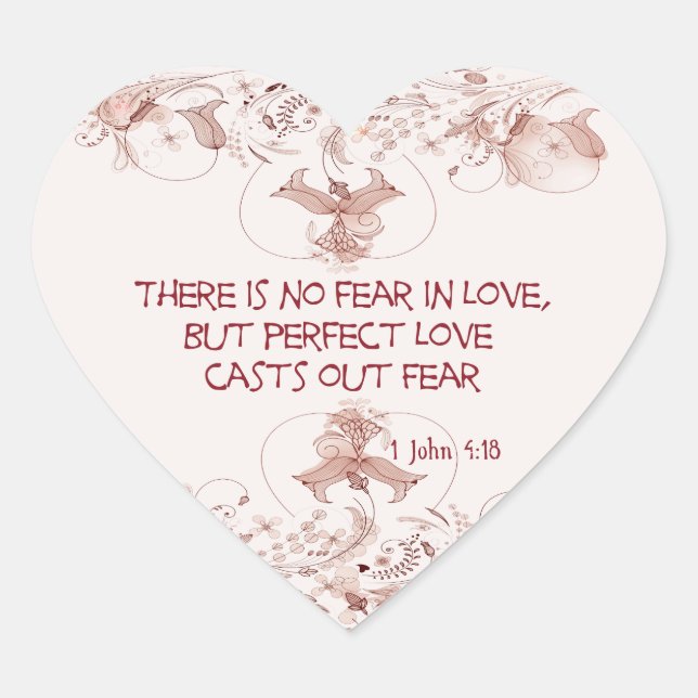 No hay miedo en los Pegatinas de amor (Anverso)