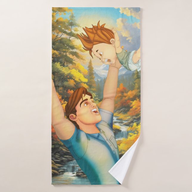 NO HAY NADA COMO UNA BUENA VENTAJA CON PAPÁ (Toalla de baño)