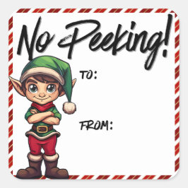 No hay Navidades de elfo de Peeking con etiqueta r