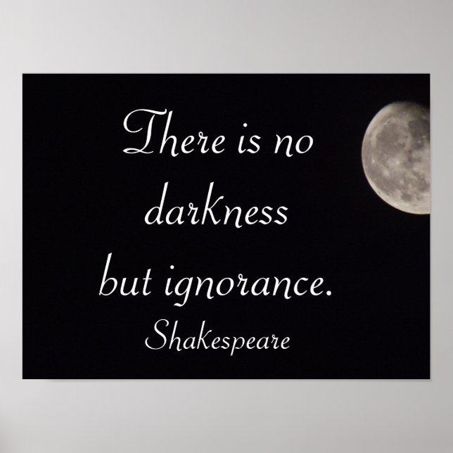 No hay oscuridad -cita de Shakespeare- impresión d (Frente)