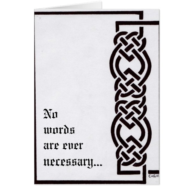 No hay palabras nunca necesarias… (Frente)