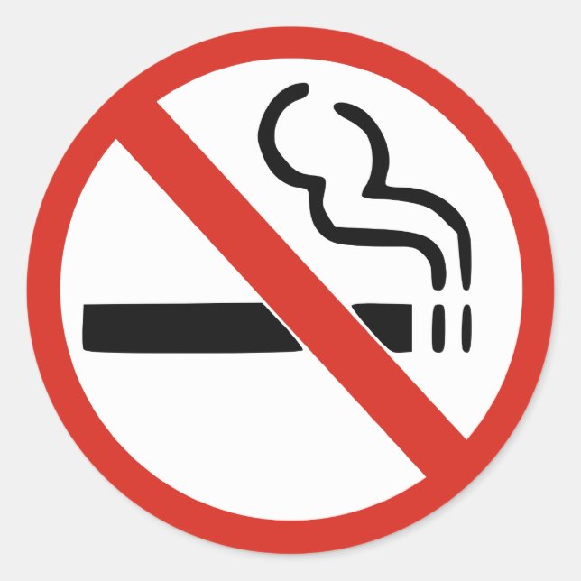 No hay Pegatina para fumar (Anverso)