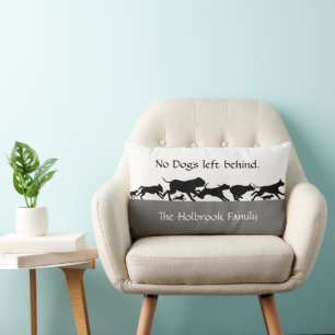 No hay perros detrás de la almohada lumbar