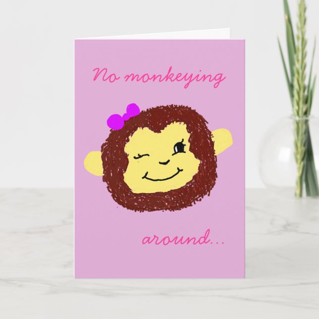 No hay remate en torno a la tarjeta de Monkey se r (Anverso)