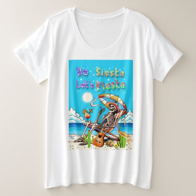 No hay siesta, vamos a hacer la fiesta (Anverso del diseño)