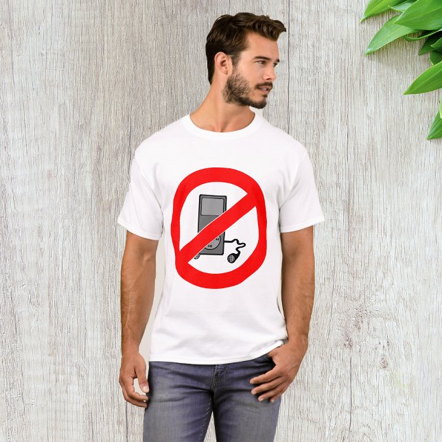 No hay símbolo de música para hombres camiseta (Subido por el creador)