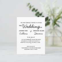 No hay tema, sólo carta de invitación de boda de a