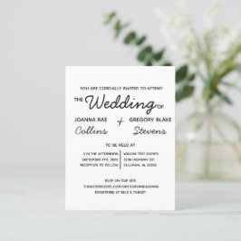 No hay tema, sólo carta de invitación de boda de a