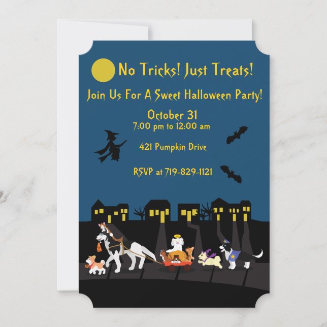 ¡No hay trucos! ¡Sólo Retas! Invitación (Anverso)