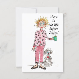 No hay vida antes del café viejo diciendo el dibuj